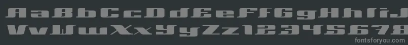 Xeranthemum-fontti – harmaat kirjasimet mustalla taustalla