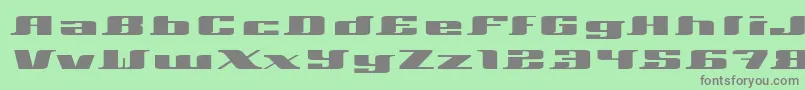 Xeranthemum-fontti – harmaat kirjasimet vihreällä taustalla