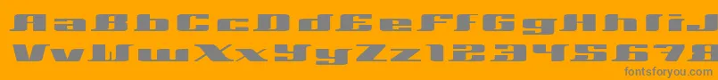 フォントXeranthemum – オレンジの背景に灰色の文字