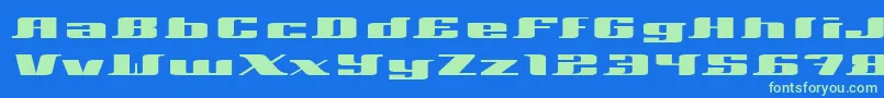 Xeranthemum Font – Green Fonts on Blue Background