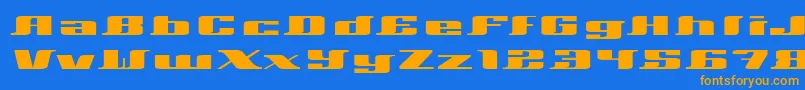 Xeranthemum Font – Orange Fonts on Blue Background