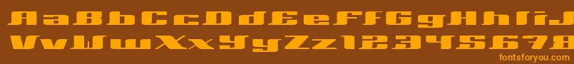 Xeranthemum-fontti – oranssit fontit ruskealla taustalla