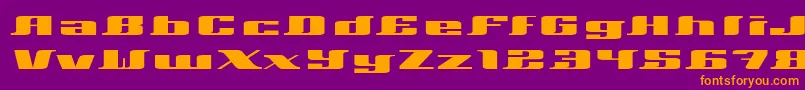 Шрифт Xeranthemum – оранжевые шрифты на фиолетовом фоне