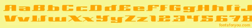 Шрифт Xeranthemum – оранжевые шрифты на жёлтом фоне