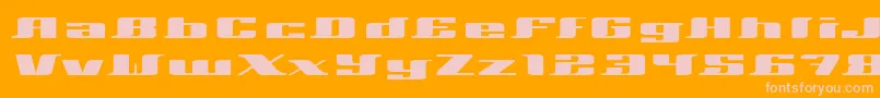 フォントXeranthemum – オレンジの背景にピンクのフォント