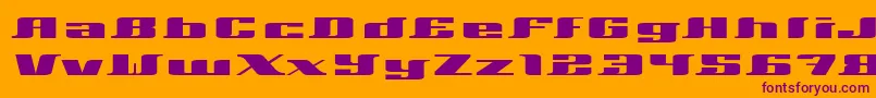 Шрифт Xeranthemum – фиолетовые шрифты на оранжевом фоне