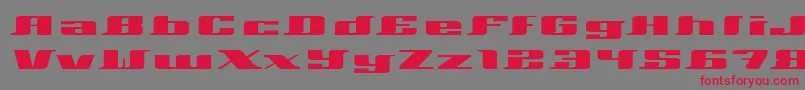 フォントXeranthemum – 赤い文字の灰色の背景