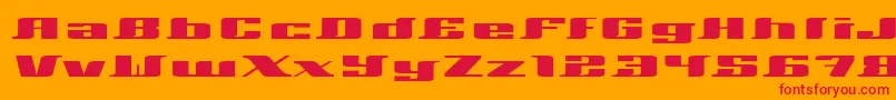 Xeranthemum Font – Red Fonts on Orange Background