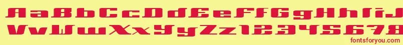 Xeranthemum-fontti – punaiset fontit keltaisella taustalla