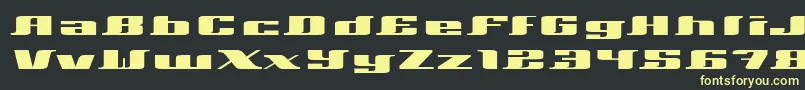 Xeranthemum-fontti – keltaiset fontit mustalla taustalla