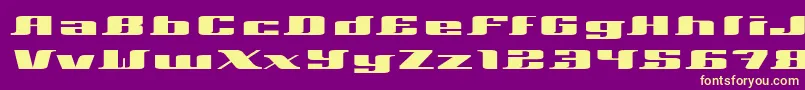 Xeranthemum-fontti – keltaiset fontit violetilla taustalla