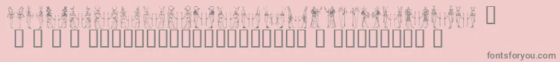 Deities ffy Font – Gray Fonts on Pink Background