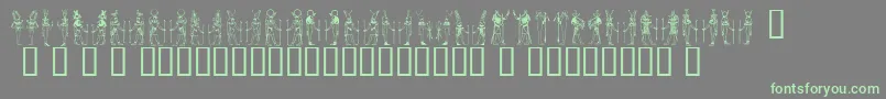 More about Deities ffy Font Deities ffy Font – Green Fonts on Gray Background