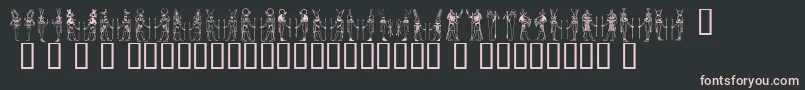 Deities ffy Font – Pink Fonts on Black Background