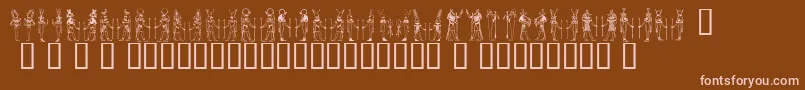 Deities ffy Font – Pink Fonts on Brown Background