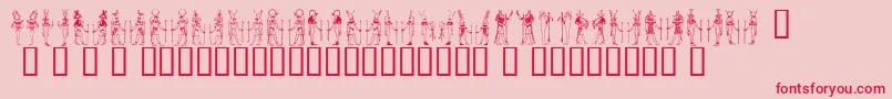 Deities ffy Font – Red Fonts on Pink Background