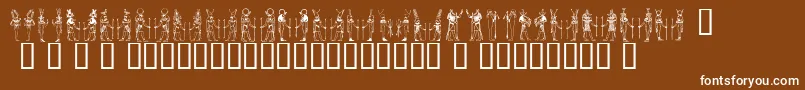 Deities ffy Font – White Fonts on Brown Background