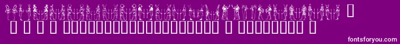 Deities ffy Font – White Fonts on Purple Background