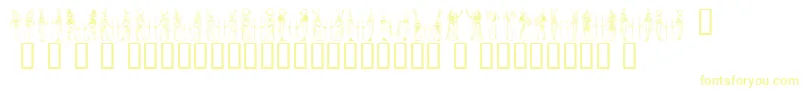 フォントDeities ffy – 黄色のフォント