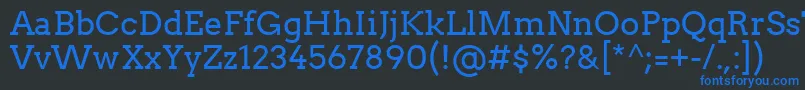 ArvoRegular Font – Blue Fonts on Black Background