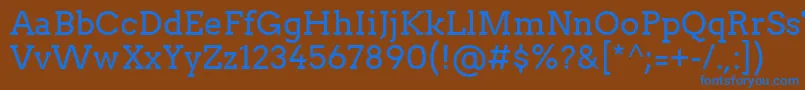 Шрифт ArvoRegular – синие шрифты на коричневом фоне
