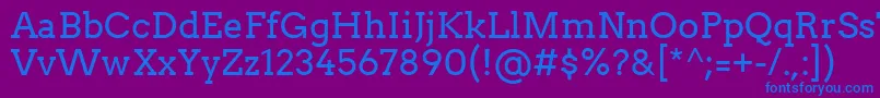 ArvoRegular Font – Blue Fonts on Purple Background