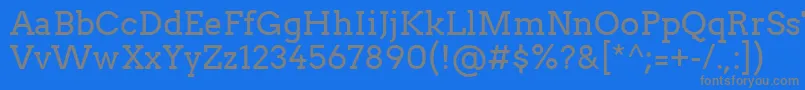 フォントArvoRegular – 青い背景に灰色の文字