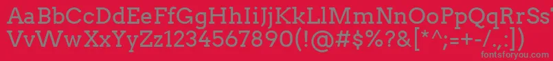 ArvoRegular Font – Gray Fonts on Red Background