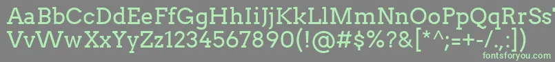 ArvoRegular Font – Green Fonts on Gray Background