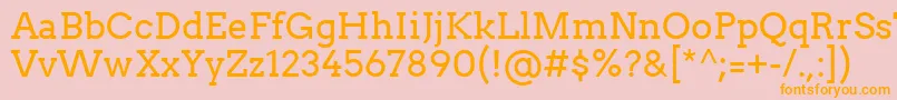 ArvoRegular Font – Orange Fonts on Pink Background