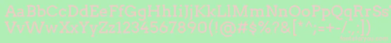 ArvoRegular Font – Pink Fonts on Green Background