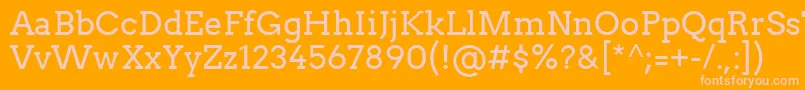 Police ArvoRegular – polices roses sur fond orange