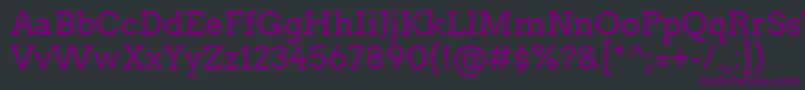 ArvoRegular Font – Purple Fonts on Black Background