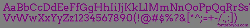 ArvoRegular Font – Purple Fonts on Gray Background
