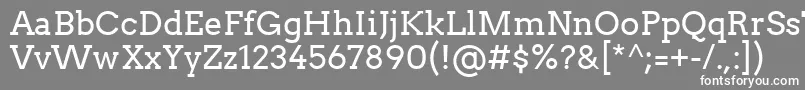 ArvoRegular Font – White Fonts on Gray Background