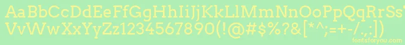 More about ArvoRegular Font ArvoRegular Font – Yellow Fonts on Green Background