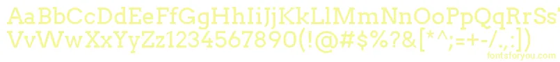 ArvoRegular Font – Yellow Fonts on White Background