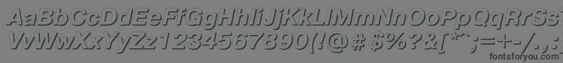 フォントPgs76C – 黒い文字の灰色の背景