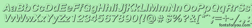 Pgs76C Font – Black Fonts on Green Background