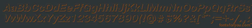 Шрифт Pgs76C – коричневые шрифты на чёрном фоне