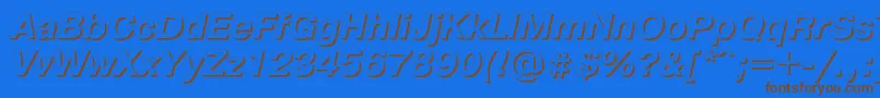 Pgs76C Font – Brown Fonts on Blue Background