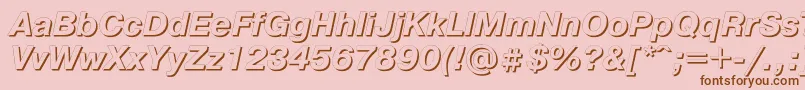 Pgs76C Font – Brown Fonts on Pink Background