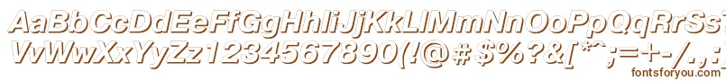 Pgs76C-fontti – ruskeat fontit valkoisella taustalla