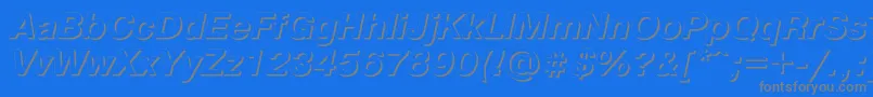 Pgs76C Font – Gray Fonts on Blue Background