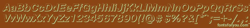 Pgs76C Font – Green Fonts on Brown Background
