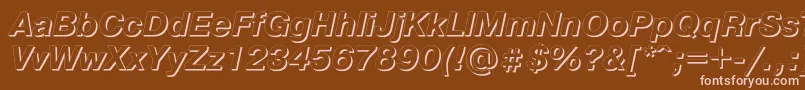 Pgs76C Font – Pink Fonts on Brown Background