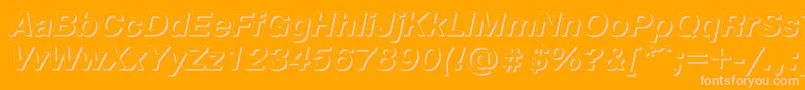 Pgs76C-Schriftart – Rosa Schriften auf orangefarbenem Hintergrund