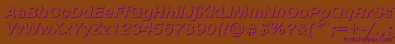 Pgs76C Font – Purple Fonts on Brown Background