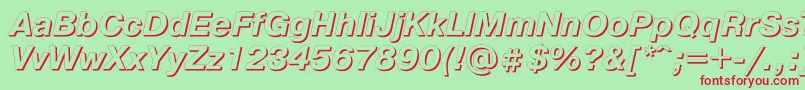 Pgs76C Font – Red Fonts on Green Background