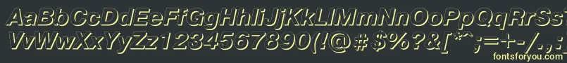 Pgs76C Font – Yellow Fonts on Black Background